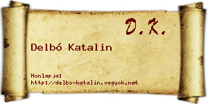 Delbó Katalin névjegykártya