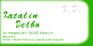 katalin delbo business card